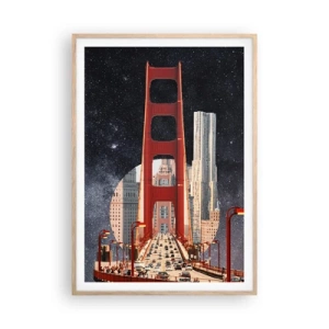 Plakat w ramie jasny dąb - Zawsze w centrum - 70x100 cm