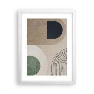 Plakat w białej ramie - Łagodność owalu - 30x40 cm