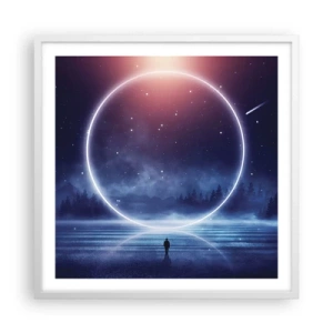 Plakat w białej ramie - Już tu są… - 60x60 cm