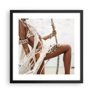 Plakat w czarnej ramie - Kapłanka słońca - 40x40 cm