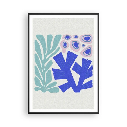 Plakat w czarnej ramie - Podwodny ogród - 70x100 cm