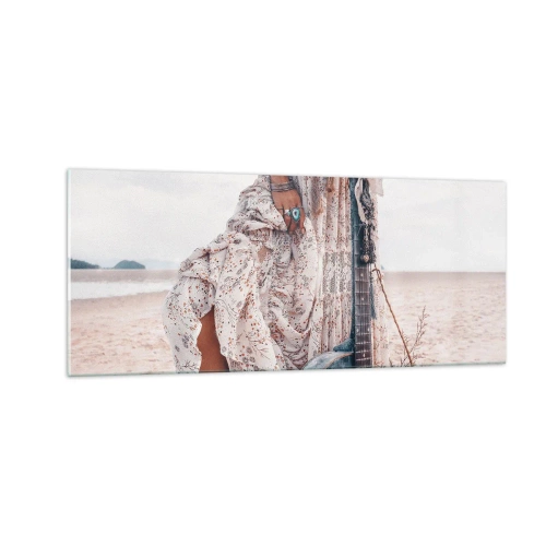 Obraz na szkle - Dzieci kwiaty w drodze - 100x40 cm