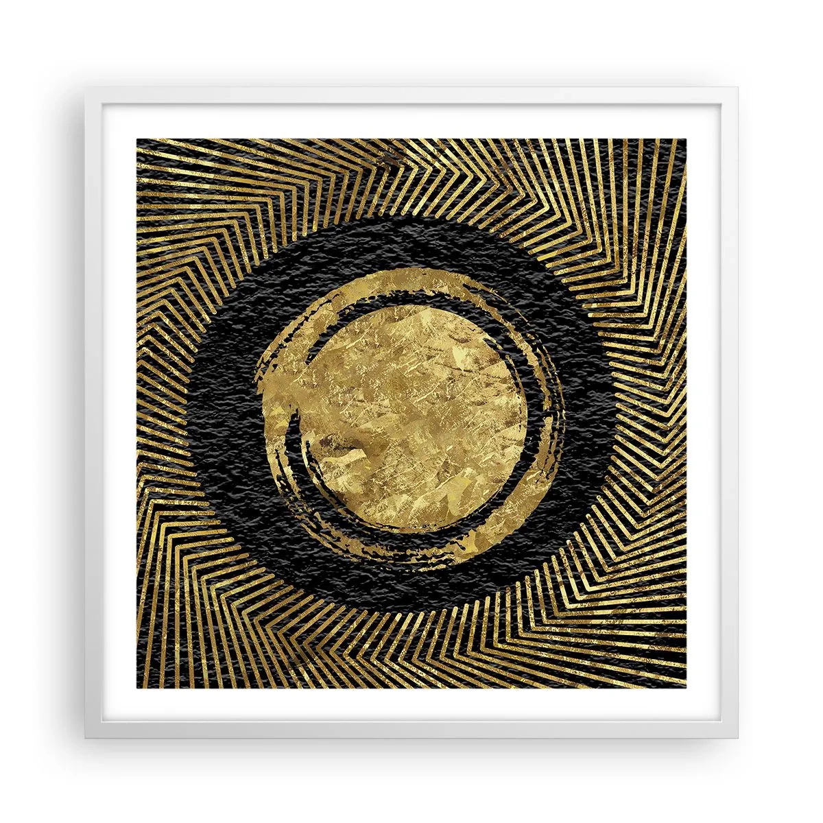 Plakat w białej ramie - Kompozycja glamour - 60x60 cm