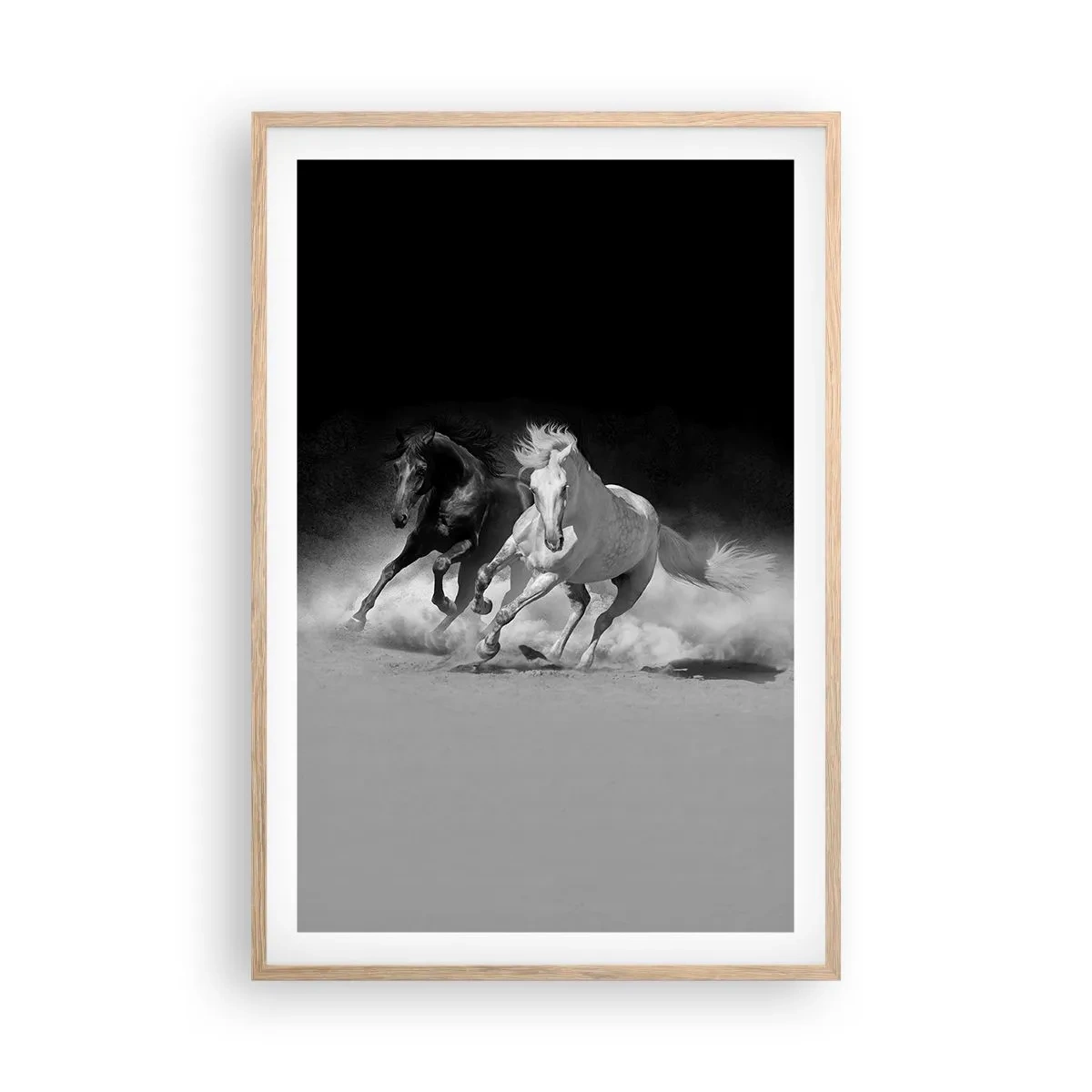 Plakat w ramie jasny dąb - Galop wolności - 61x91 cm