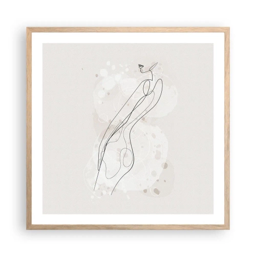 Plakat w ramie jasny dąb - Pobłądzić spojrzeniem - 60x60 cm