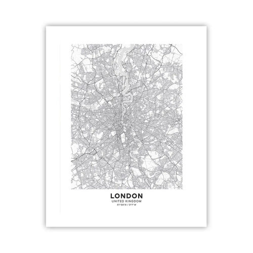 Plakat - Mapa londyńskiego labiryntu - 40x50 cm