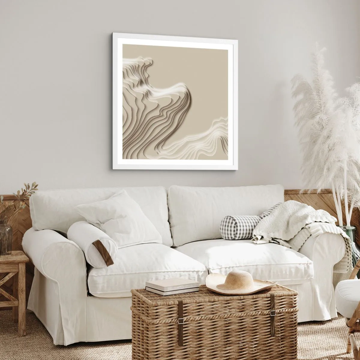 Plakat w białej ramie - Topografia sztuki - 40x40 cm
