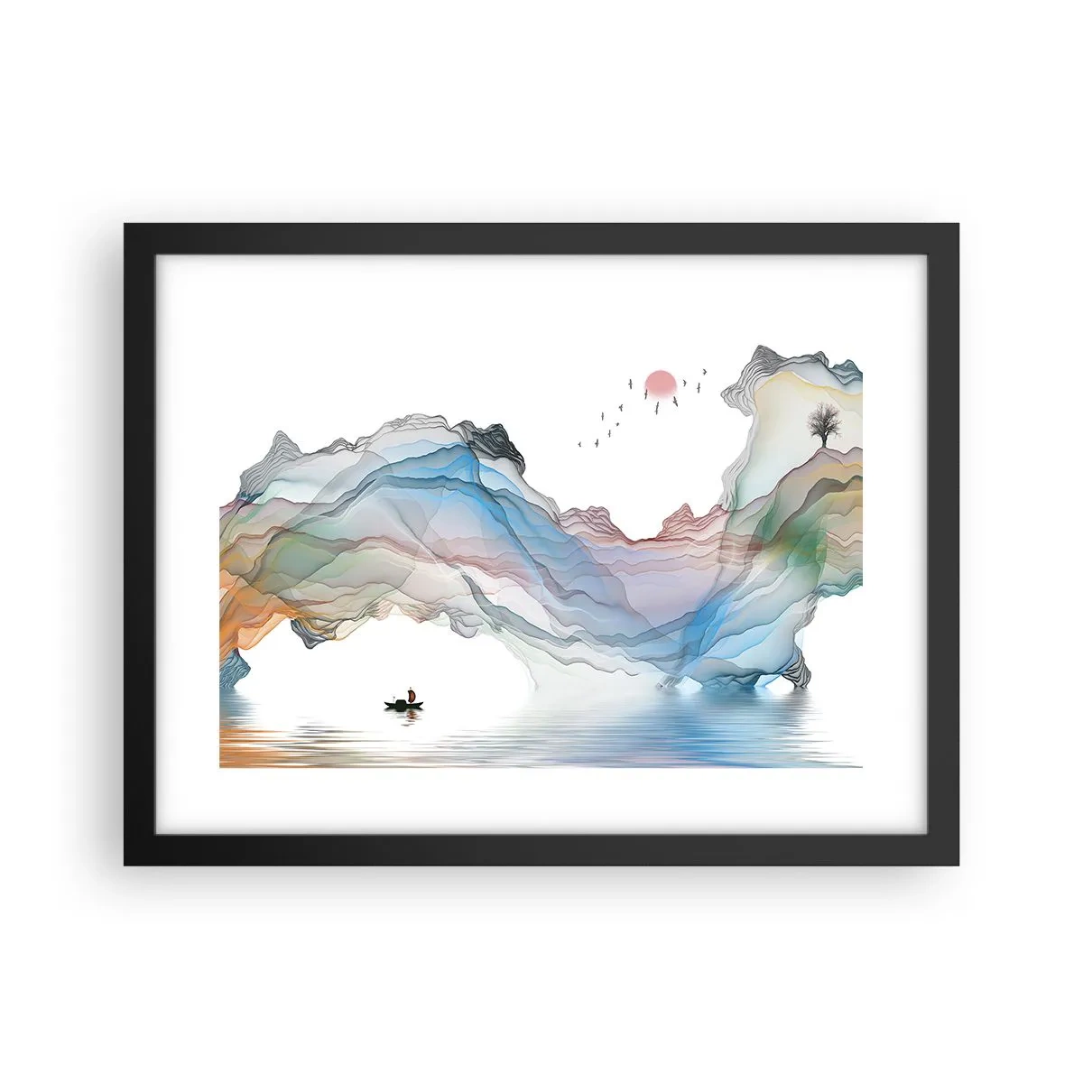 Plakat w czarnej ramie - Ku kryształowym górom - 40x30 cm
