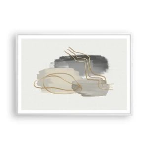 Plakat w białej ramie - Trwanie i ruch - 100x70 cm