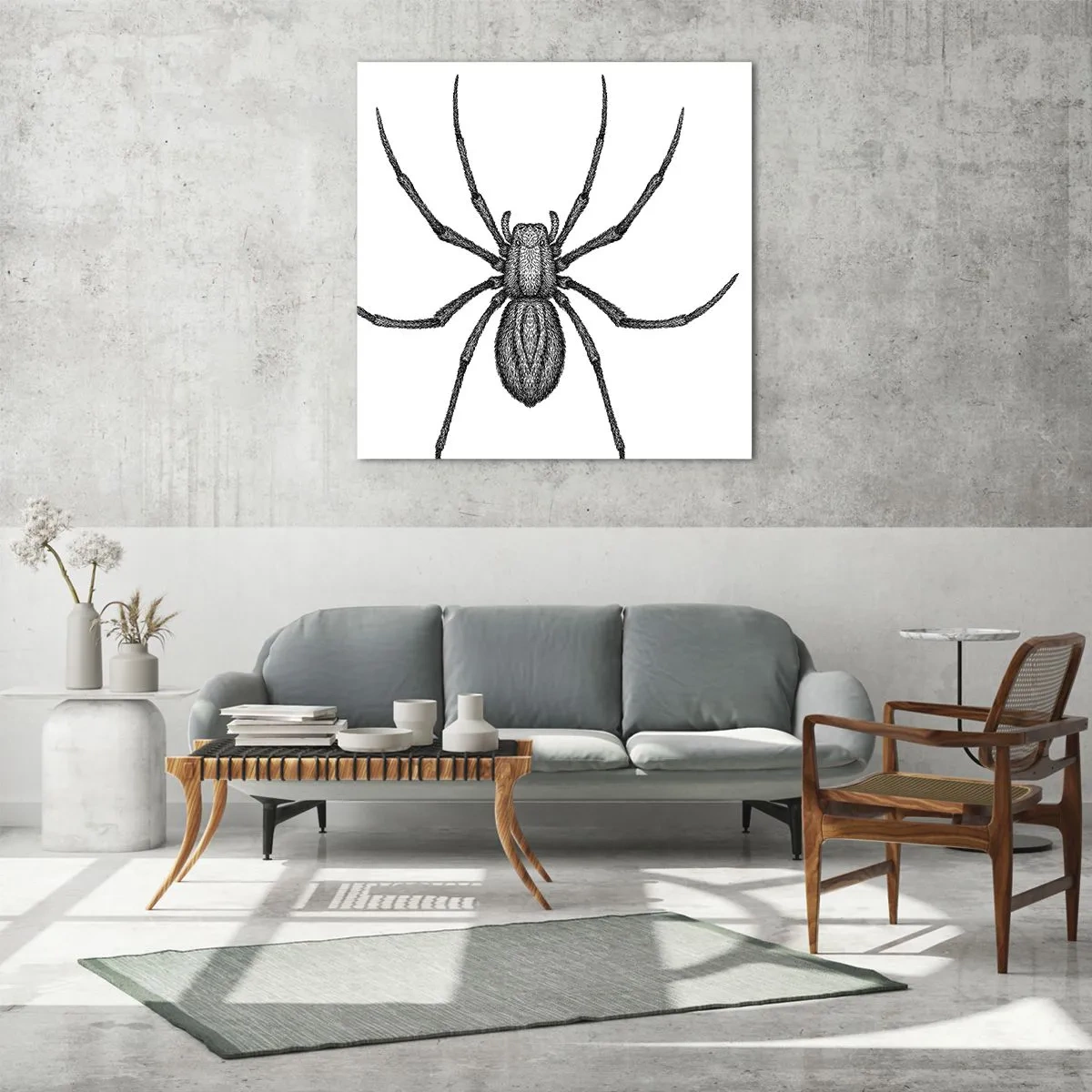 Obraz na szkle - Niepokojąca precyzja - 60x60 cm