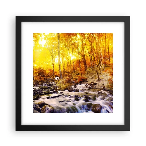 Plakat w czarnej ramie - Kamienie oprawne w złoto i platynę - 30x30 cm