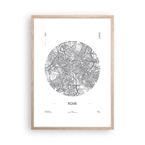 Plakat w ramie jasny dąb - Anatomia Rzymu - 50x70 cm