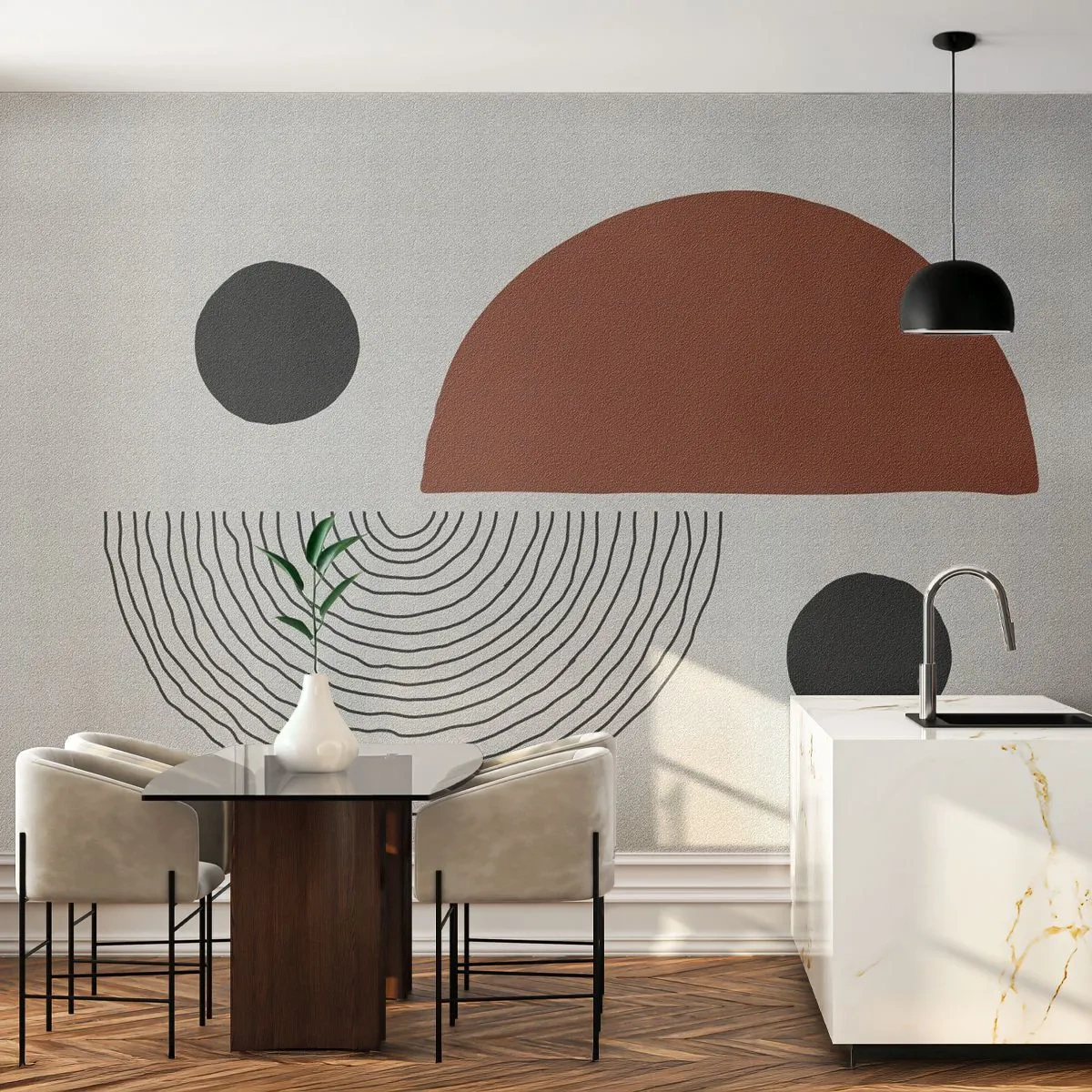 Fototapeta Samoprzylepna Deluxe Sticker - Doskonałość koła - Abstrakcja, Sztuka, Sztuka Nowoczesna - 150x105 cm