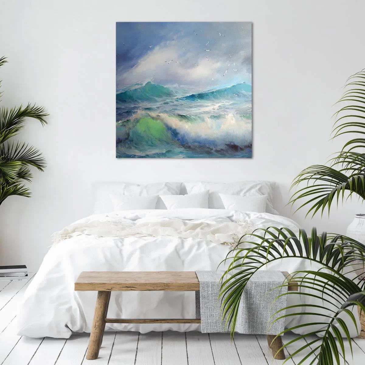 Obraz na płótnie - "Wicher z tryumfem zawył…' - 40x40 cm