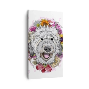 Obraz na płótnie - Szczenięca radość - 45x80 cm