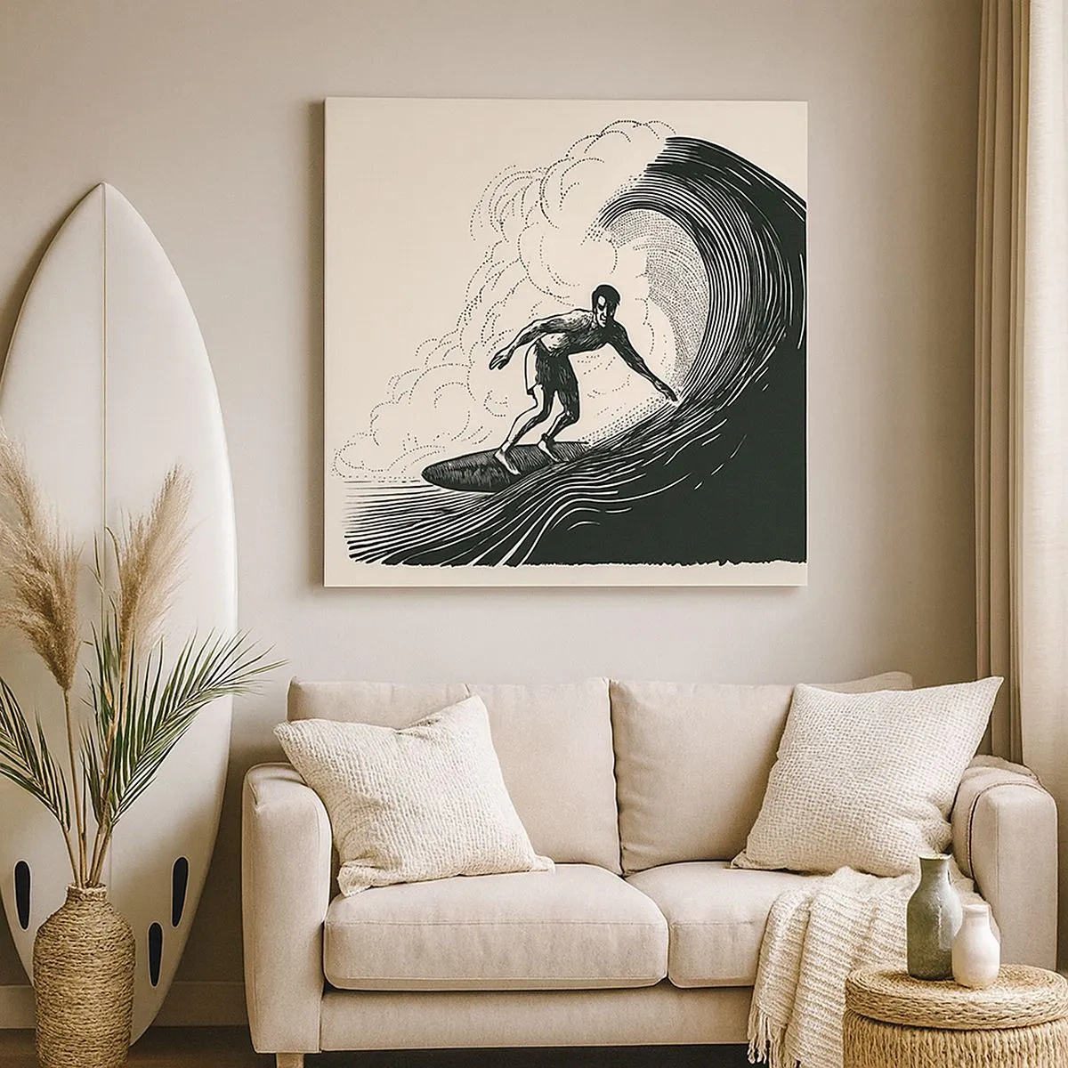 Obraz na płótnie - Król fali - 30x30 cm