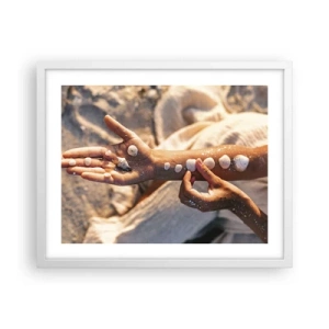 Plakat w białej ramie - Piękno w zasięgu ręki - 50x40 cm
