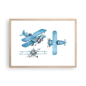 Plakat w ramie jasny dąb - Urodzony zwycięzca - 70x50 cm