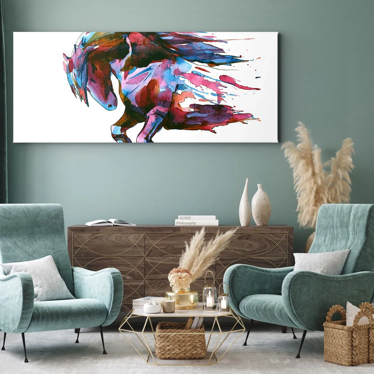 Obraz na płótnie - W uniesieniu - 100x40 cm
