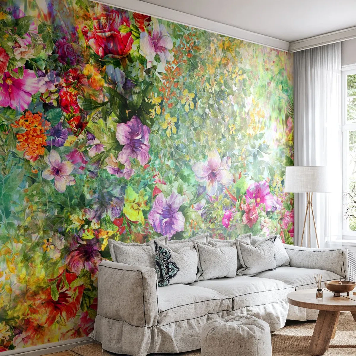 Fototapeta Standard Eco - W kwiaty na zatracenie - Kwiaty, Ogród, Natura - 350x256 cm
