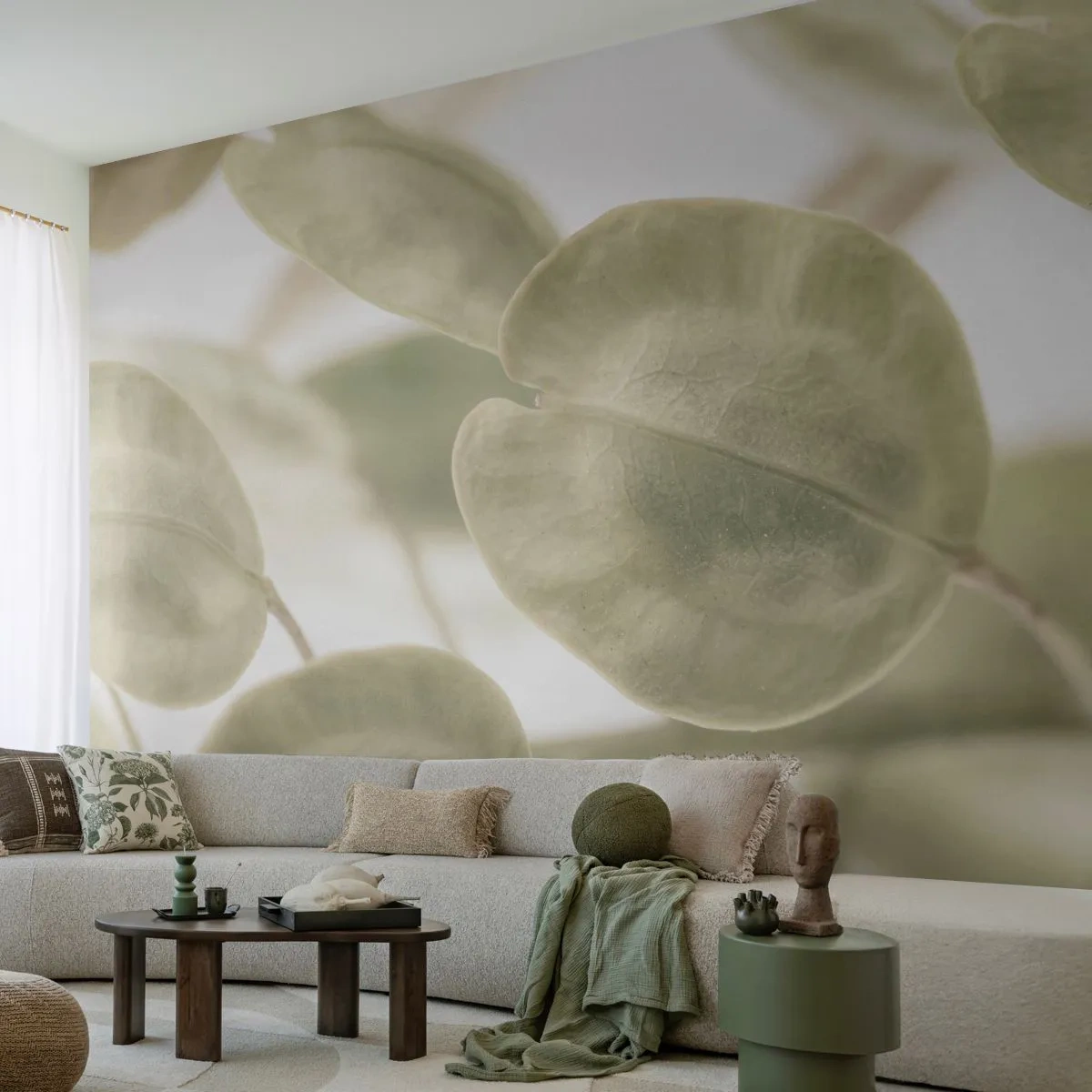 Fototapeta Premium Canvas - Na początku były listki… - Kwiaty, Spokojny, Liście - 300x210 cm