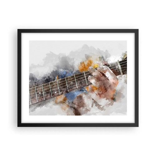 Plakat w czarnej ramie - Poezja między strunami - 50x40 cm