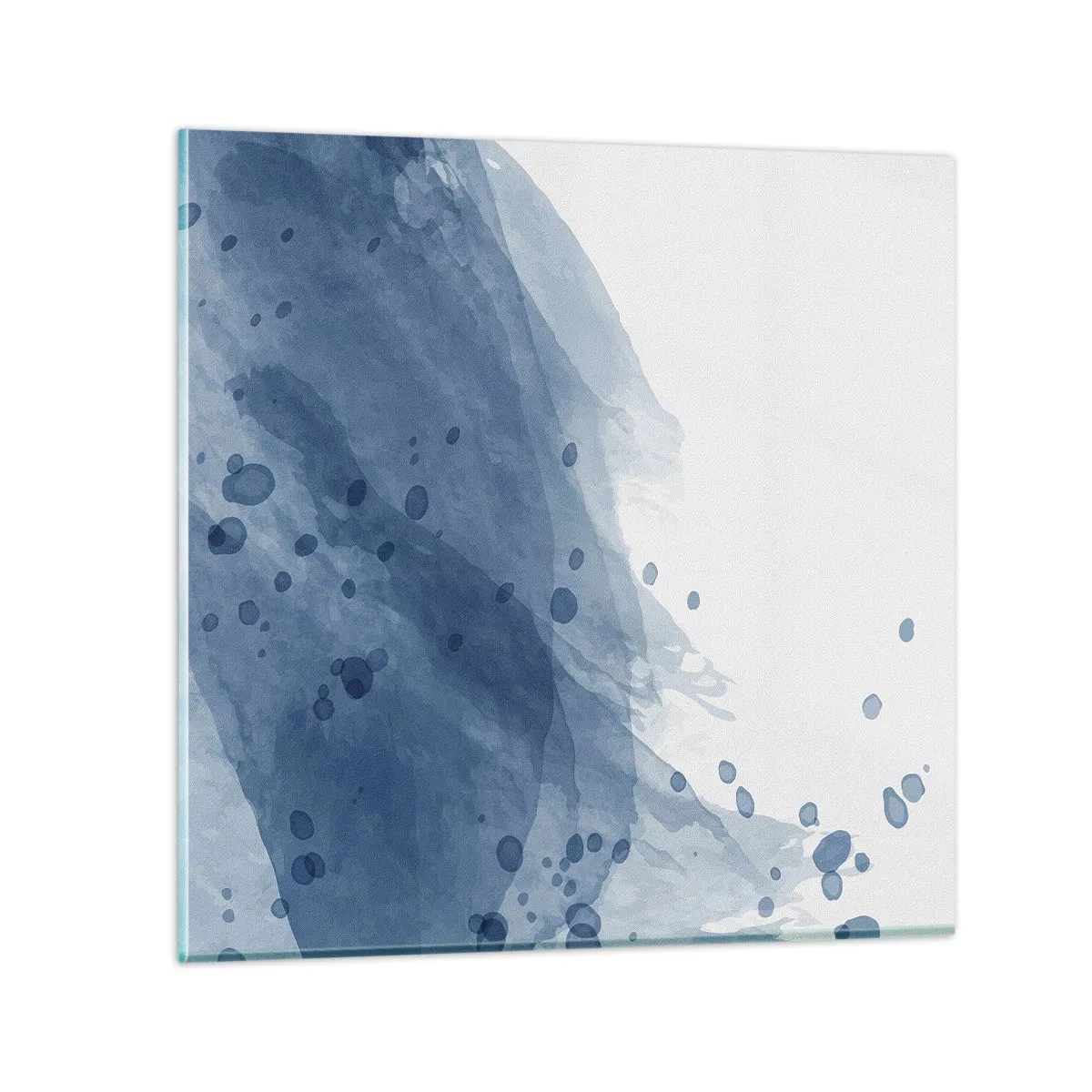 Obraz na szkle - Niebieski tiul - 60x60 cm