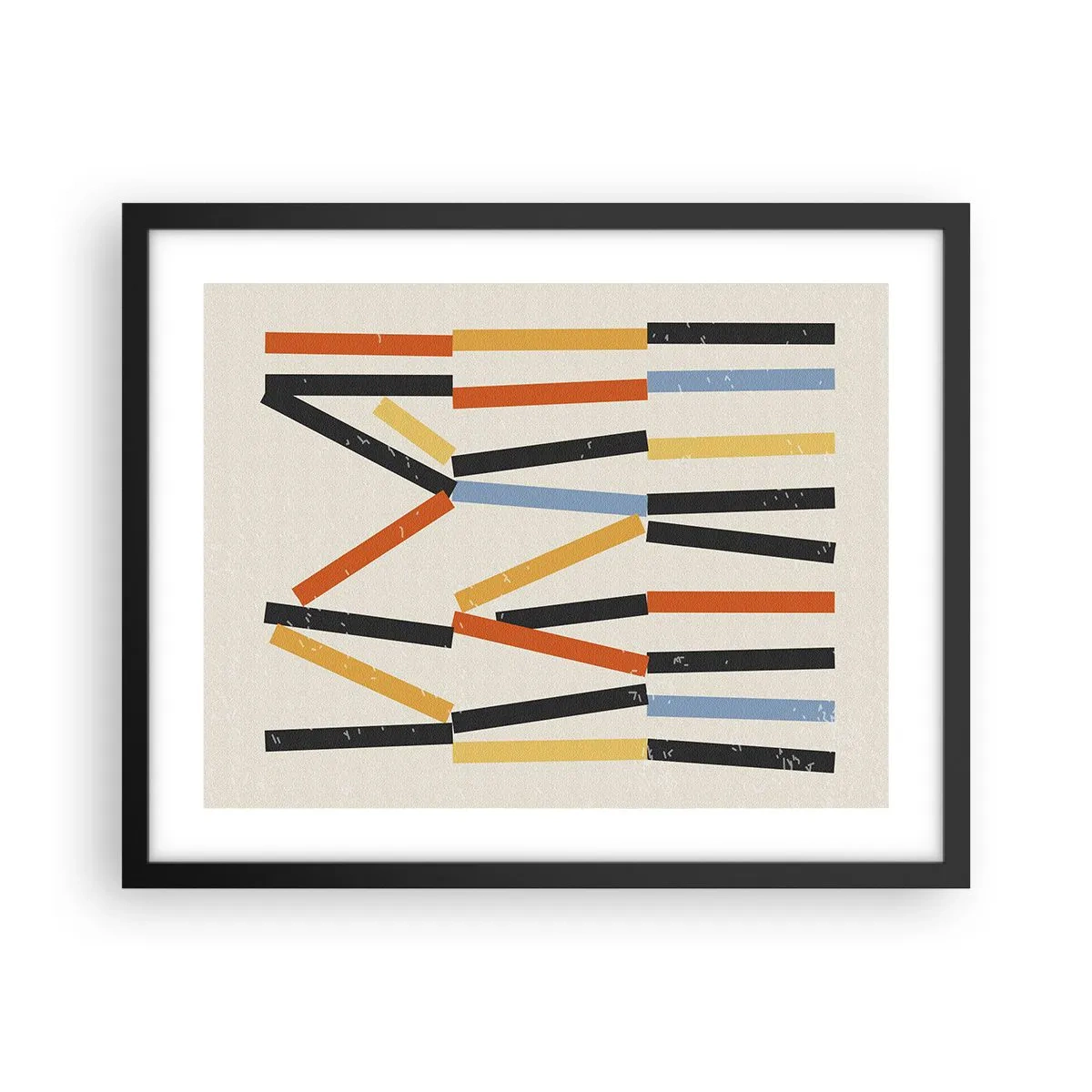 Plakat w czarnej ramie - Kompozycja na poziomie - 50x40 cm