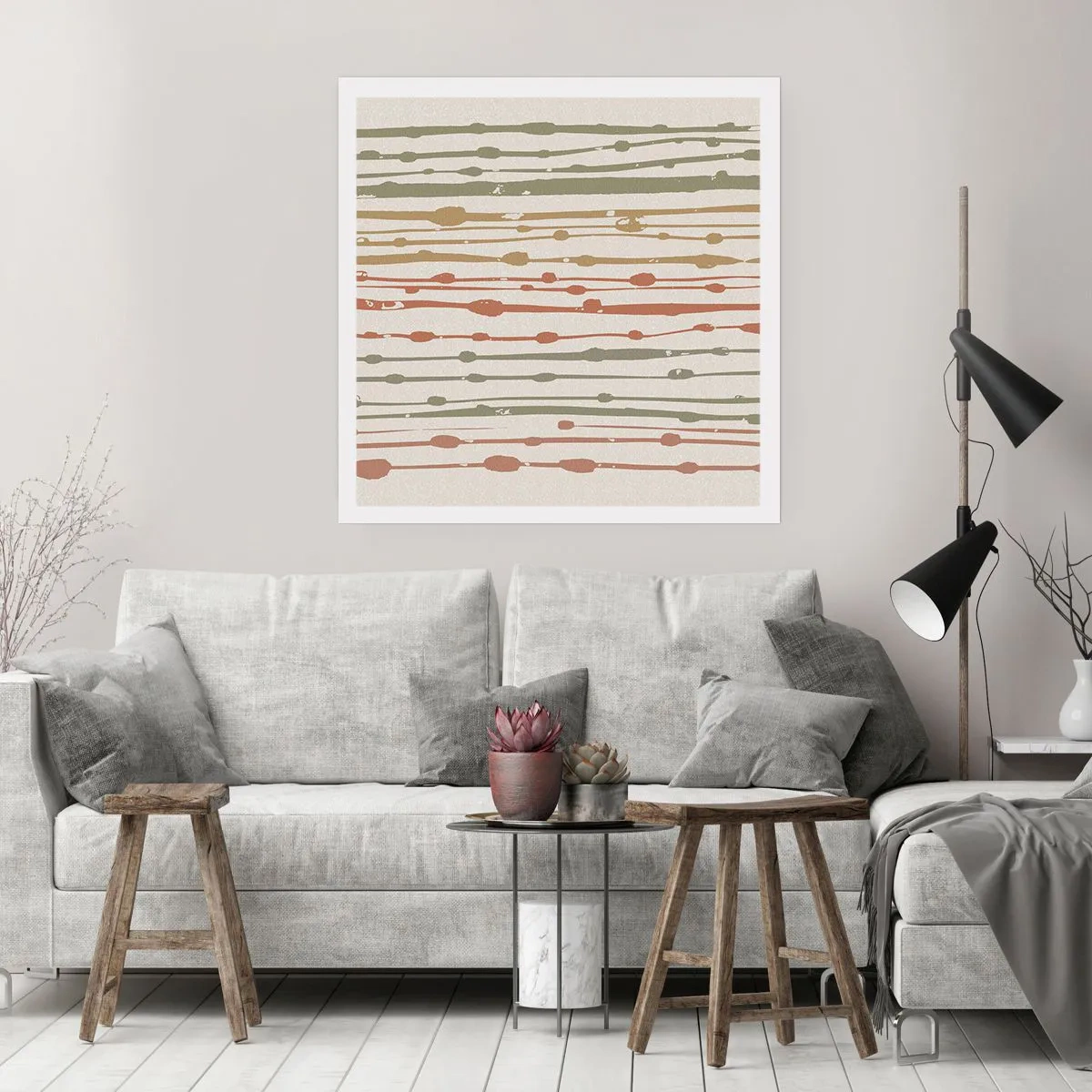 Plakat - Muzyczny zapis barw - 40x40 cm
