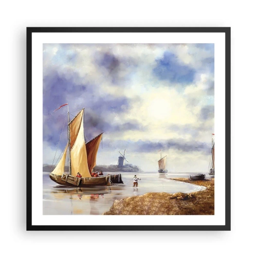 Plakat w czarnej ramie - Powrót żeglarzy - 60x60 cm