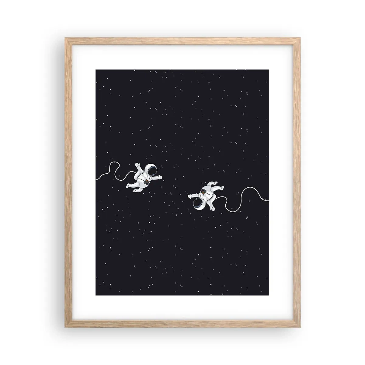 Plakat w ramie jasny dąb - Kosmiczny pląs - 40x50 cm
