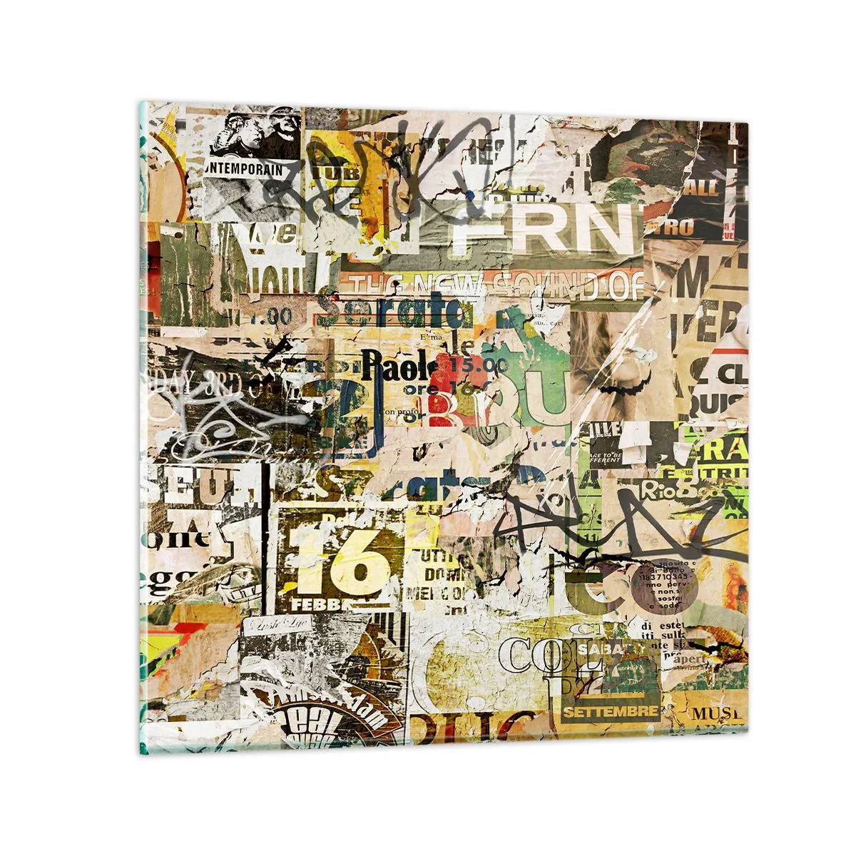 Obraz na szkle - Oj, dzieje się… - 60x60 cm