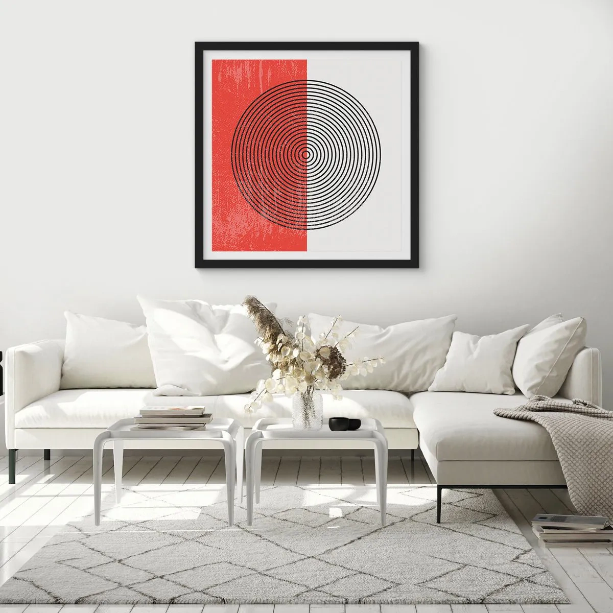 Plakat w czarnej ramie - W samo sedno - 50x50 cm