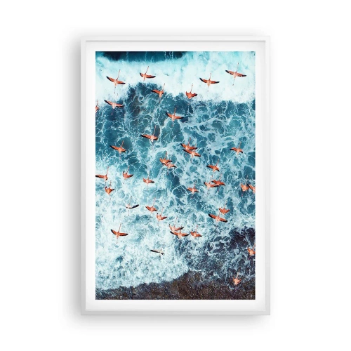 Plakat w białej ramie - Nadmorska parada - 61x91 cm