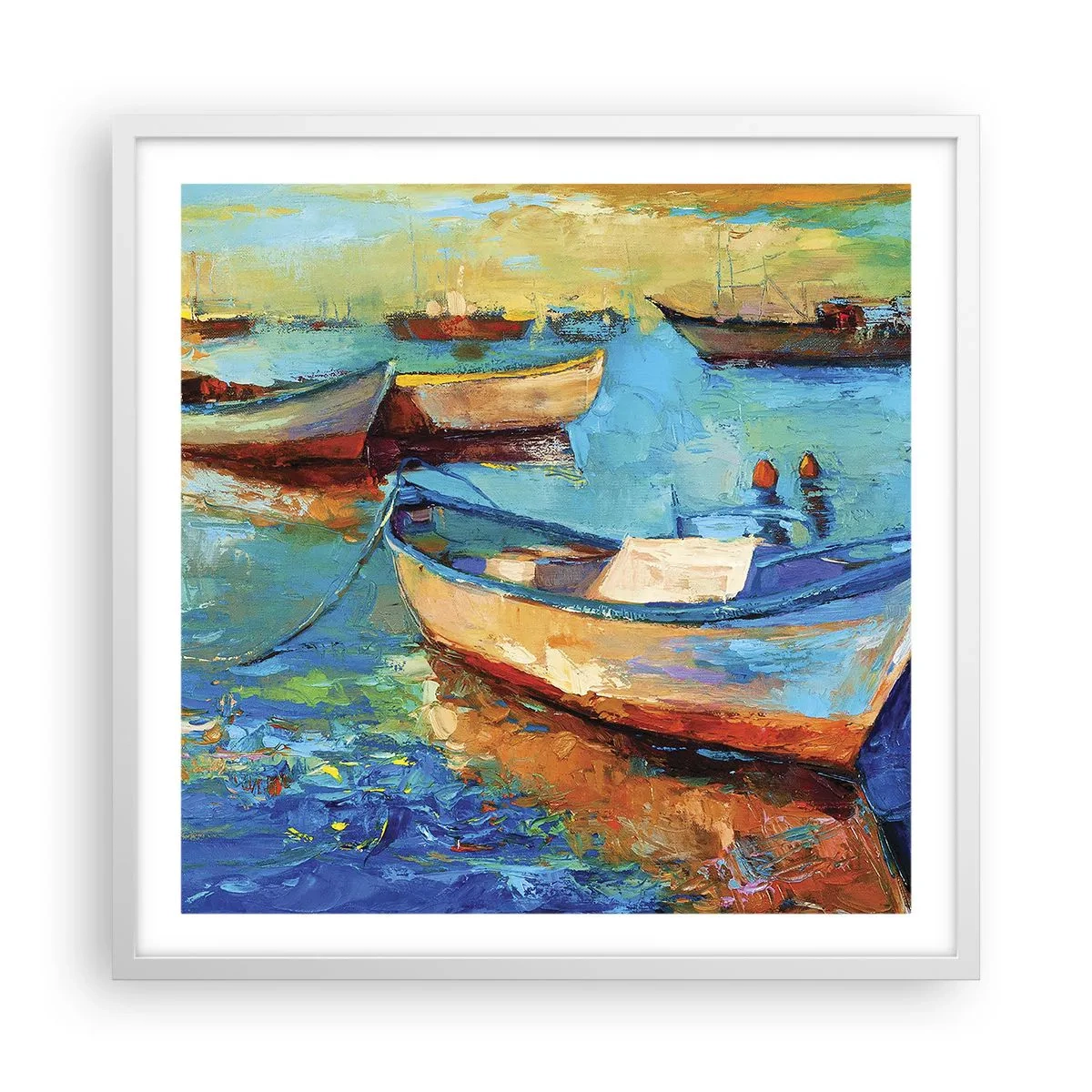 Plakat w białej ramie - W południowej zatoce - 60x60 cm