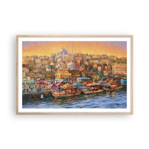 Plakat w ramie jasny dąb - Stambulska opowieść - 91x61 cm