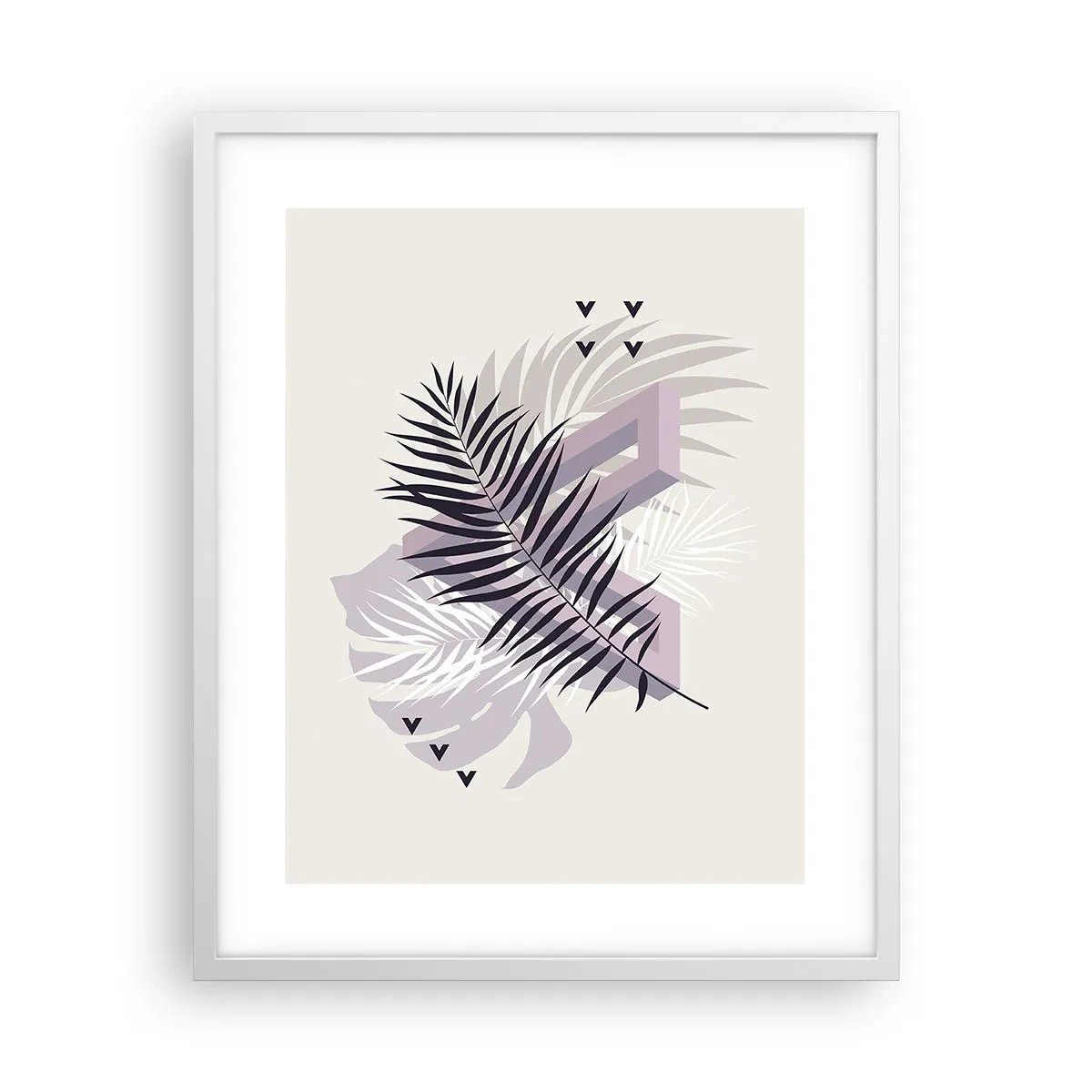 Plakat w białej ramie - Cień cienia - 40x50 cm