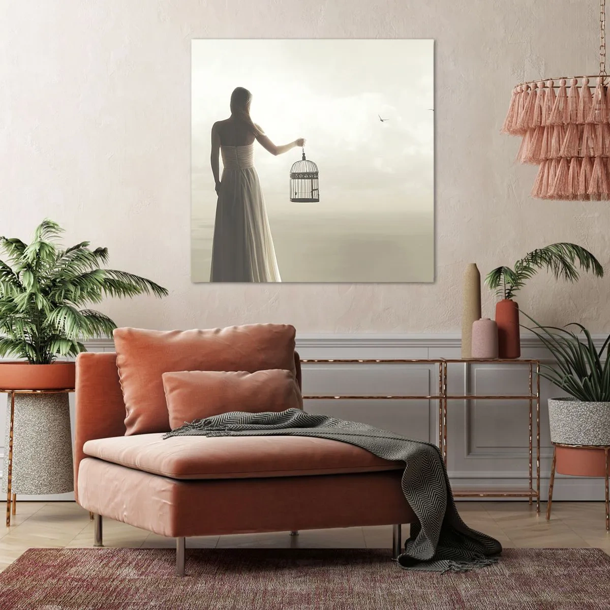 Obraz na płótnie - Bądź wolna - 40x40 cm