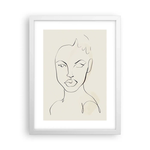Plakat w białej ramie - Zarys zmysłowości - 30x40 cm