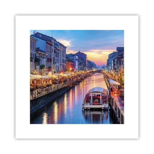 Plakat - Wieczór światła i zabawy - 30x30 cm