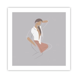 Plakat - Zarys wdzięku - 50x50 cm