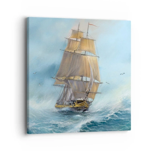 Obraz na płótnie - Mknący po falach - 40x40 cm