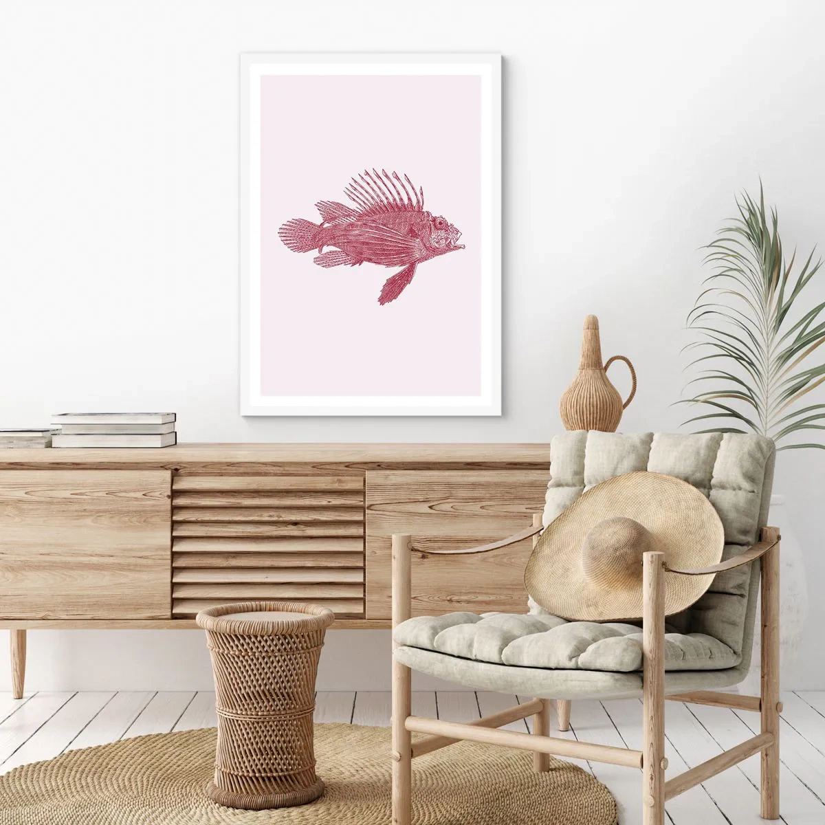Plakat w białej ramie - Mieszkanka egzotycznych wód - 61x91 cm