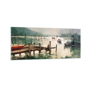 Obraz na szkle - Oblane roztopionym księżycem - 100x40 cm