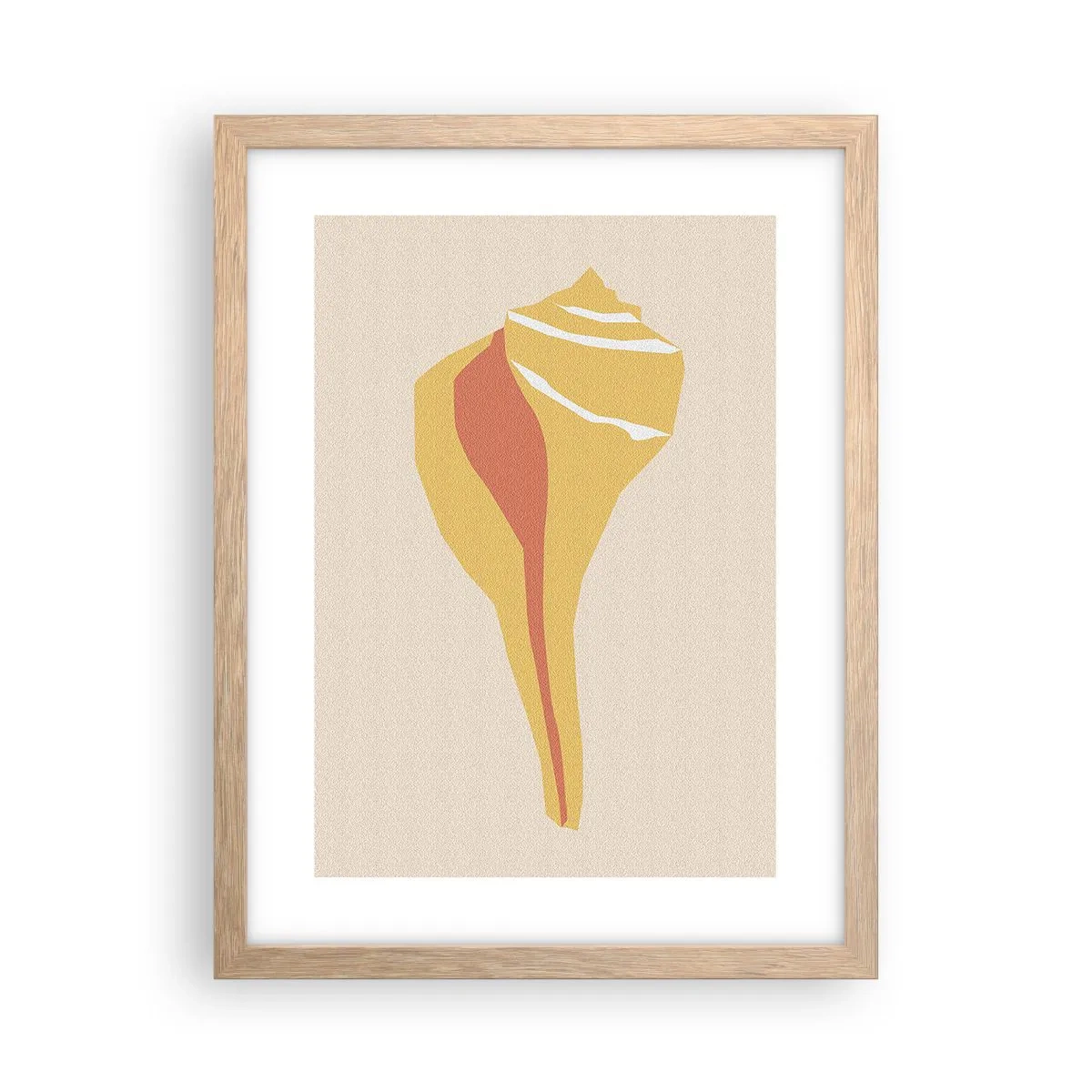 Plakat w ramie jasny dąb - Abstrakcja organiczna – wzrost - 30x40 cm