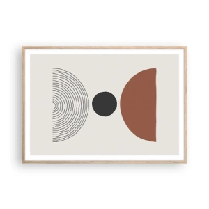 Plakat w ramie jasny dąb - W centrum uwagi - 100x70 cm