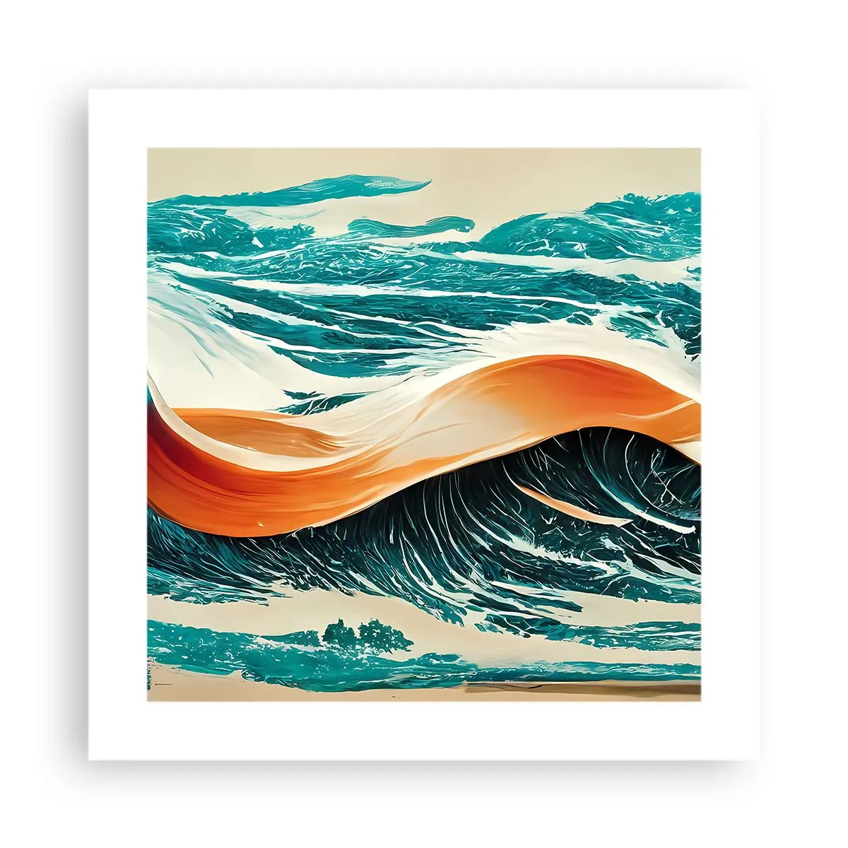 Plakat - Sen surfera - 40x40 cm