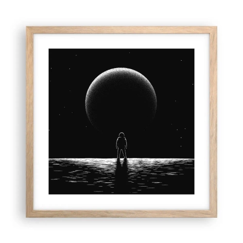 Plakat w ramie jasny dąb - Twarzą w twarz - 40x40 cm