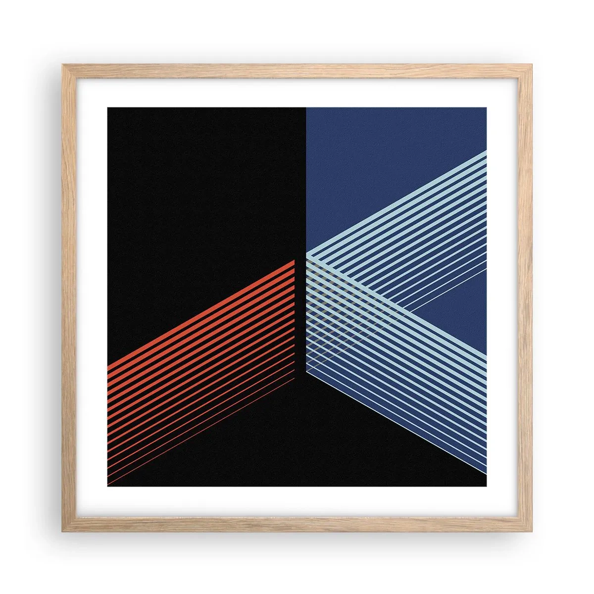 Plakat w ramie jasny dąb - Prosta historia - 50x50 cm