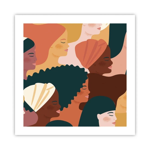 Plakat - Tylko kobiecość - 50x50 cm